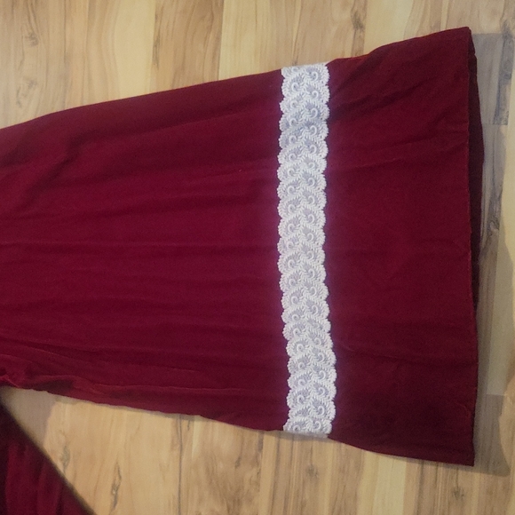 Vintage 70s Raspberry Velvet Romper Loungewear S - Picture 10 of 16